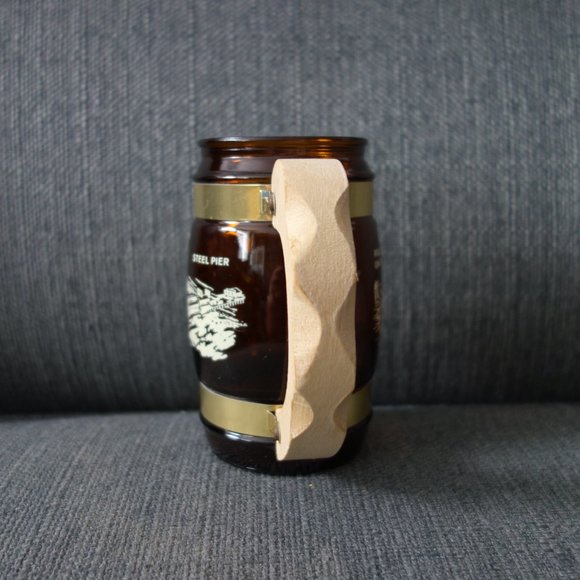 Vintage Siesta Ware 2 Atlantic City New Jersey Mug with Wooden Handle - Picture 6 of 12